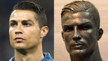 شاب يضرم النار في تمثال كريستيانو رونالدو بمسقط رأسه ويرقص قربه