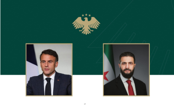 الشرع يبحث مع ماكرون دعم سوريا في مسار الاستقرار وإعادة الإعمار والاتفاق مع قسد الشرع يبحث مع ماكرون دعم سوريا في مسار الاستقرار وإعادة الإعمار والاتفاق مع قسد