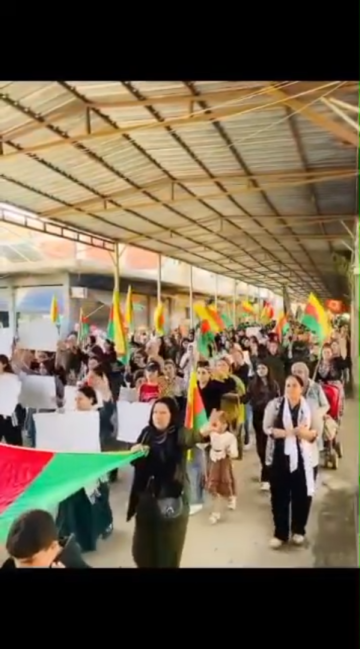 سوريا.. مظاهرة في الدرباسية تأكيدا على الوحدة الوطنية ورفض استهداف الرموز الكردية