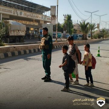 انتشار دوريات أمن الطرق على المحاور الرئيسية لمدنية ديرالزور