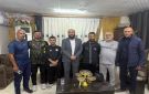 رئيس اتحاد عمال محافظة ديرالزور يستقبل بعثة نادي عمال حماة بكرة القدم 