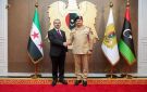صدام حفتر يبحث مع الشيباني ملفات أمنية.. تأكيد على دعم قيادة سوريا ومباحثات لافتتاح قنصلية ببنغازي