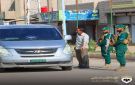 انتشار قوى الأمن في سوق مدينة هجين لتنظيم حركة المرور والحد من الازدحام