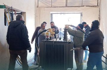 استبدال محولة كهربائية في حي الحميدية لتحسين التغذية