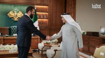من هو العبار الذي استقبله الشرع في قصر الشعب؟