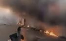 حريق ضخم يلتهم عددا من المحال في سوق الهال بدمشق