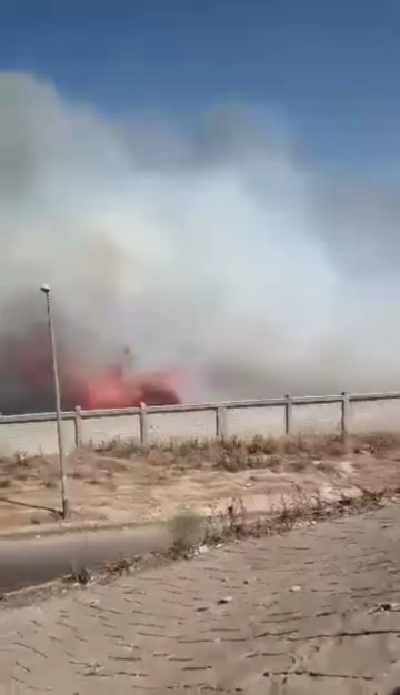 سوريا.. حريق كبير قرب المشفى الجامعي في حمص سوريا.. حريق كبير قرب المشفى الجامعي في حمص