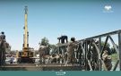 استمرار أعمال إنشاء الجسر الحربي في دير الزور تمهيدا لوضعه بالخدمة