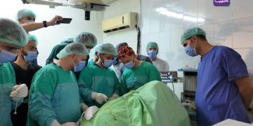عملية جراحية نوعية في مشفى حلب الجامعي عملية جراحية نوعية في مشفى حلب الجامعي