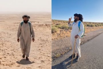 سوري يرحل ماشيا من دير الزور إلى مكة سوري يرحل ماشيا من دير الزور إلى مكة
