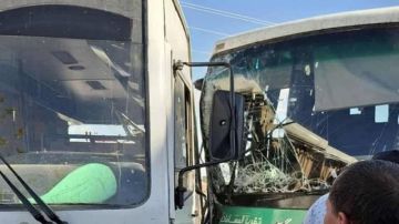 بوحجلة.. حادث اصطدام بين حافلتين بوحجلة.. حادث اصطدام بين حافلتين