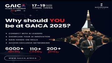تونس تحتضن مؤتمر GAICA 2025: إفريقيا تبرز كقوة صاعدة في الذكاء الاصطناعي. تونس تحتضن مؤتمر GAICA 2025: إفريقيا تبرز كقوة صاعدة في الذكاء الاصطناعي.