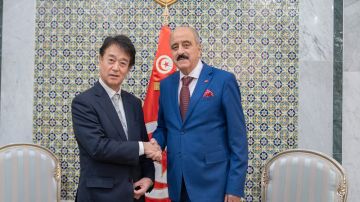 وزير الشؤون الخارجية يلتقي سفير اليابان بتونس بمناسبة انتهاء مهامه وزير الشؤون الخارجية يلتقي سفير اليابان بتونس بمناسبة انتهاء مهامه