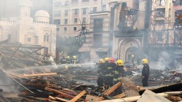 حريق هائل يلتهم استوديو مصر الضخم