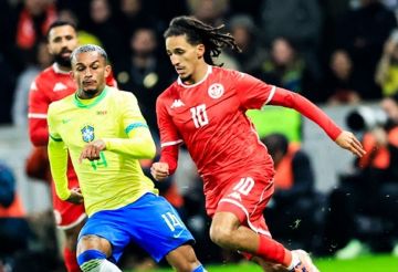 تونس تفاجئ البرازيل (فيديو) تونس تفاجئ البرازيل (فيديو)