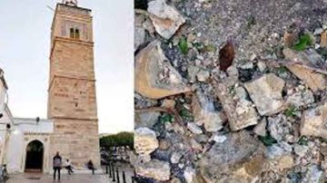 سليمـان... سقوط جزء من صومعة الجامع الكبير سليمـان... سقوط جزء من صومعة الجامع الكبير