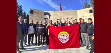 رادس، مناضلو اتحاد الشغل ببن عروس في زيارة لمكان استشهاد فرحات حشاد