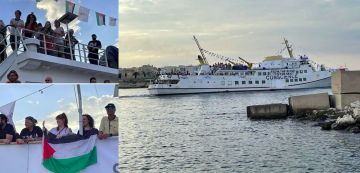 سفينة الضمير تغادر ميناء اوترانتو الإيطالي نحو غزة (فيديو و صور) سفينة الضمير تغادر ميناء اوترانتو الإيطالي نحو غزة (فيديو و صور)