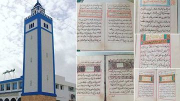 أعادت المطالبة بإنشاء متحف ..اكتشاف مخطوطات قرآنية وساعة شمسية وصخرة منقوشة بالجامع الكبير بالمحرس