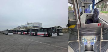 صور و فيديو حافلات صينية تصل الى حلق الوادي و دفعة ثانية في طريقها الى تونس عبر البحر