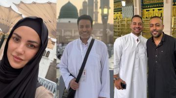 من بينهم درة زروق وتامر عاشور.. فنانون يؤدون مناسك الحج هذا العام من بينهم درة زروق وتامر عاشور.. فنانون يؤدون مناسك الحج هذا العام
