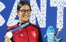 آمنة بن حسونة تحرز الفضية في السباحة بالزعانف في ألعاب البحر الأبيض المتوسط