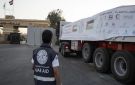غرة: دخول 66 شاحنة إماراتية محملة بـ 533 طنا من المساعدات الإنسانية