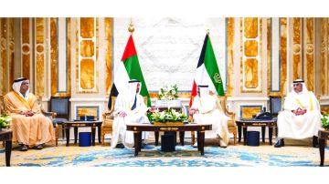 رئيس الدولة وأمير الكويت: ندعم وقف إطلاق النار في غزة وإرساء السلام الشامل والعادل