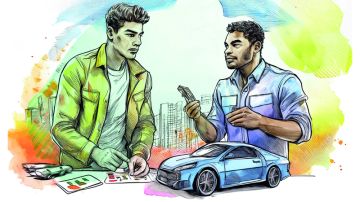 شاب يتهرب من تقاسم أرباح التجارة في سيارات مع شريكه