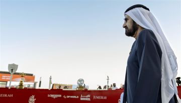 محمد بن راشد يحضر منافسات كأس دبي العالمي