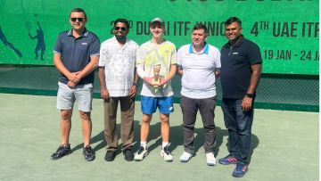 تتويج لاعبي السويد وكندا وروسيا في بطولة الإمارات الدولية لتنس الشباب تتويج لاعبي السويد وكندا وروسيا في بطولة الإمارات الدولية لتنس الشباب
