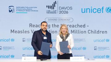  مبادرات محمد بن راشد العالمية تدعم اليونيسف لتطعيم مليون طفل ضد الحصبة