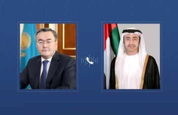 عبدالله بن زايد ووزير خارجية كازاخستان يبحثان هاتفيا العلاقات الثنائية والتطورات الإقليمية والدولية عبدالله بن زايد ووزير خارجية كازاخستان يبحثان هاتفيا العلاقات الثنائية والتطورات الإقليمية والدولية