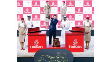 حمدان بن محمد يتوج الجواد الأميركي ماغنيتيود بكأس دبي العالمي