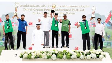 حمدان المنصوري يظفر بكأس اليمامة في مهرجان ولي عهد دبي للقدرة
