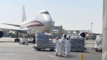  جسر حميد الجوي يواصل دعم وإغاثة الأشقاء في غزة