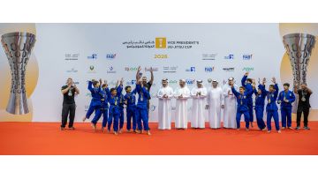 منصور بن محمد يُتوِّج أبطال كأس نائب رئيس الدولة للجوجيتسو