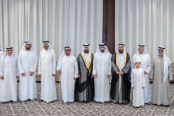 أحمد بن محمد يحضر أفراح العلماء والتميمي