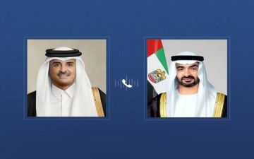 أمير قطر يتلقى اتصالا هاتفيا من رئيس الإمارات أمير قطر يتلقى اتصالا هاتفيا من رئيس الإمارات