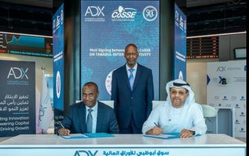 بورصة أبوظبي توقع مذكرة تفاهم مع لجنة بورصات الجماعة الإنمائية للجنوب الأفريقي بورصة أبوظبي توقع مذكرة تفاهم مع لجنة بورصات الجماعة الإنمائية للجنوب الأفريقي