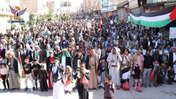 مسيرات حاشدة بالضالع تحت شعار طوفان الأقصى.. عامان من الجهاد والتضحية حتى النصر 