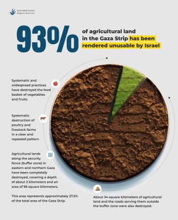  الأورومتوسطي : الأراضي الزراعية بغزة تتحول إلى مناطق خطرة بعد 24 شهرا من القصف المتواصل