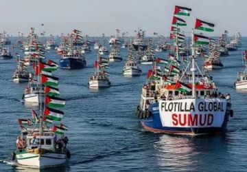 أسطول الصمود العالمي يواصل التقدم نحو غزة رغم تحذيرات الفرقاطة الإيطالية