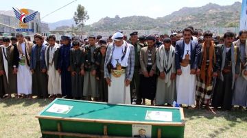 تشييع جثمان الشهيد عبدالوهاب المسوري في ريمة