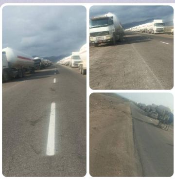 سائقو مقطورات الغاز يحتجزون في نقطة شقرة بأبين ويطالبون بحماية عاجلة