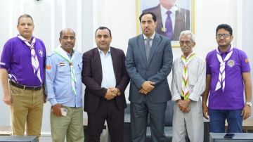 البكري يستقبل رئيس لجنة الرواد في الكشافة اليمنية أحمد الجفري