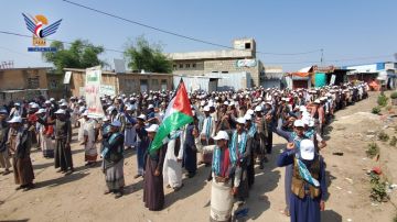 عرض شعبي لقوات التعبئة في مديرية شدا بصعدة