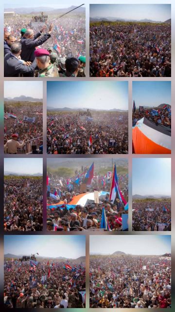 بمشاركة نوعية وبارزة .. لحج الثورة تحشد طاقاتها البشرية مواكب ضخمة من كافة مديراتها لتسجل بصمتها في مليونية الضالع