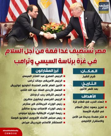 مصر تستضيف غدا قمة من أجل السلام في غزة برئاسة السيسي وترامب (إنفوجراف)