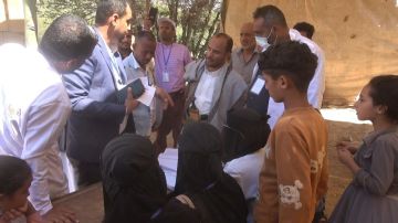 تدشين مخيم طبي مجاني في صبر الموادم بتعز